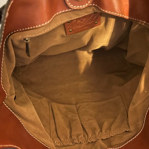 PATRICIA NASH Multi-Color Floral Print Italian Leather Shoulder Handbag - Picture 9 of 10